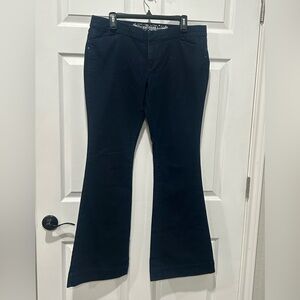 Express Stella Low Rise Flare Jeans Dark Rinse Women’s Size 12 Regular‎ Fit Y2K